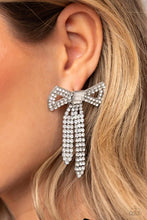 Load image into Gallery viewer, Paparazzi ♥ Just BOW With It - White ♥ Post Earrings