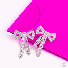 Load image into Gallery viewer, Paparazzi ♥ Just BOW With It - White ♥ Post Earrings