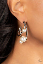 Load image into Gallery viewer, Paparazzi Metro Pier - White Earring
